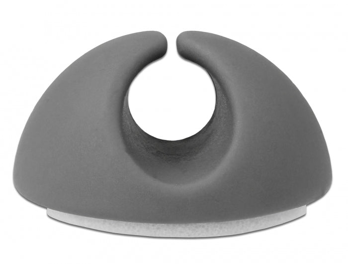 DeLOCK Kabelhalter – selbstklebend – TPR – weiss/grau – Ø bis 6,5 mm – 6 Stück