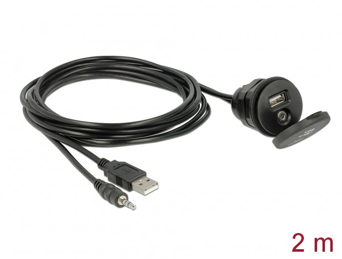 DeLOCK USB-A Verlängerungskabel (Stecker auf Buchse) – USB 2.0 (480 Mbit/s) – 2 m – Schwarz