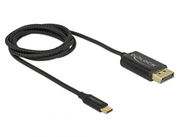 DeLOCK USB-C auf DisplayPort Kabel DP 1.2 4K 60 Hz – 1 m – für Geräte mit USB-C (DisplayPort Alt Mode)