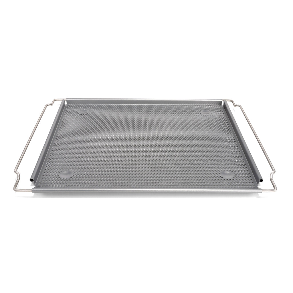 Patisse Backblech 38 × 28 × 2 cm, Edelstahl, ausziehbar, antihaftbeschichtet, Silber