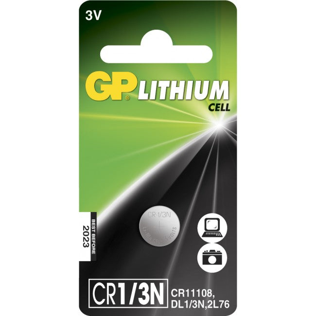 GP Batteries GP Knopfzelle CR1/3N, Lithium, 3 V – 1 Stk.