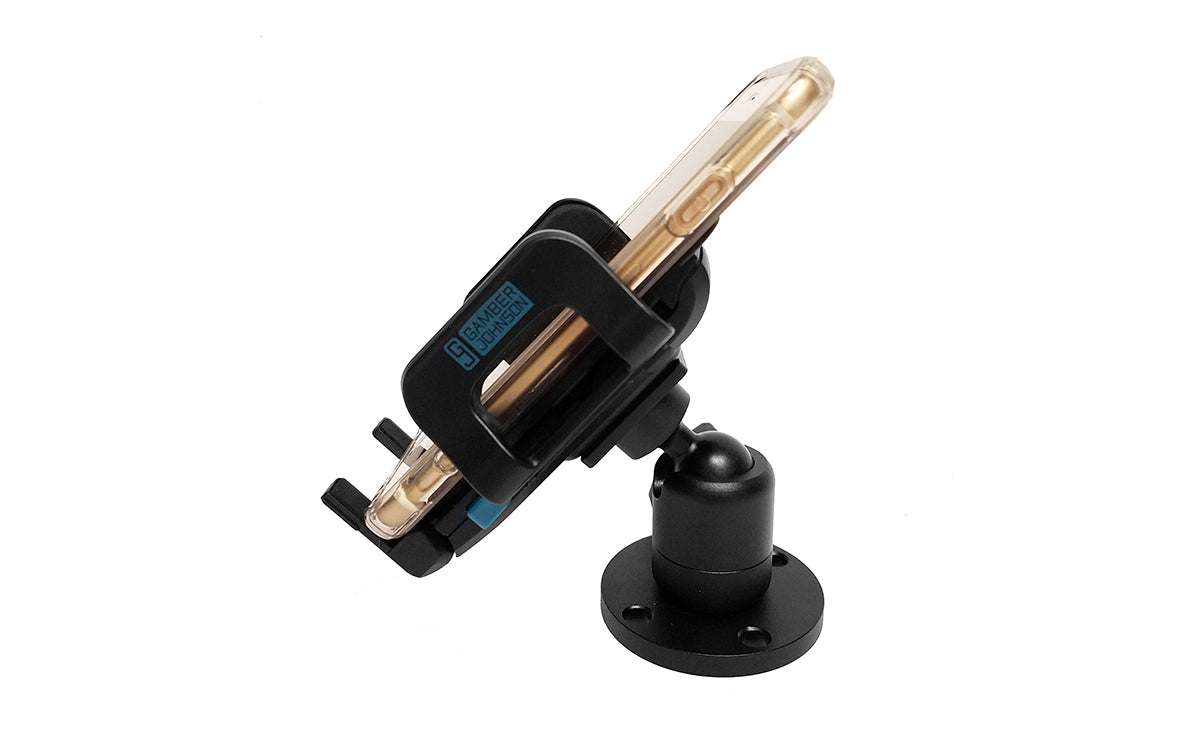 Gamber-Johnson 7160-0995-00 – Auto-Halterung – 360° drehbar – für iPhone, Samsung Galaxy – Schwarz