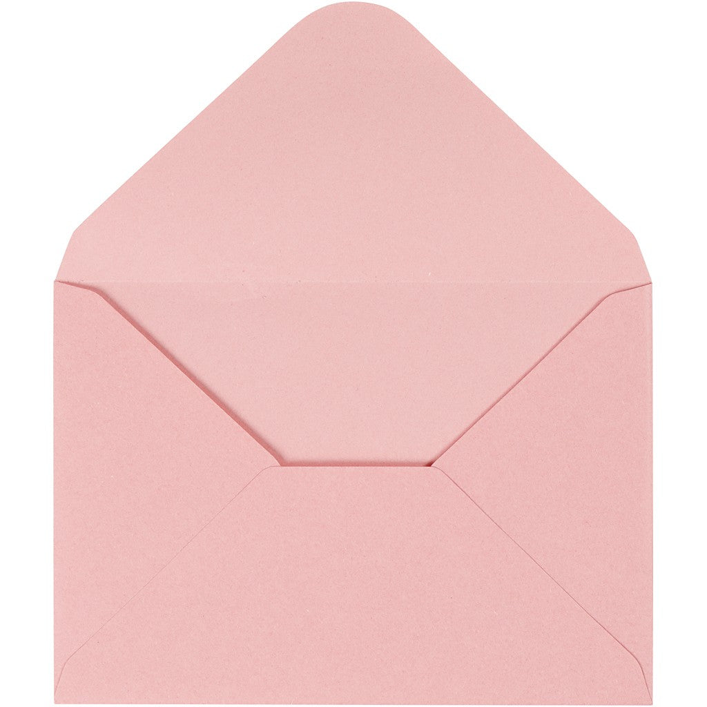 Creativ Company Couvert C6, ohne Fenster, rosa, 110 g/m² – 10 Stk.