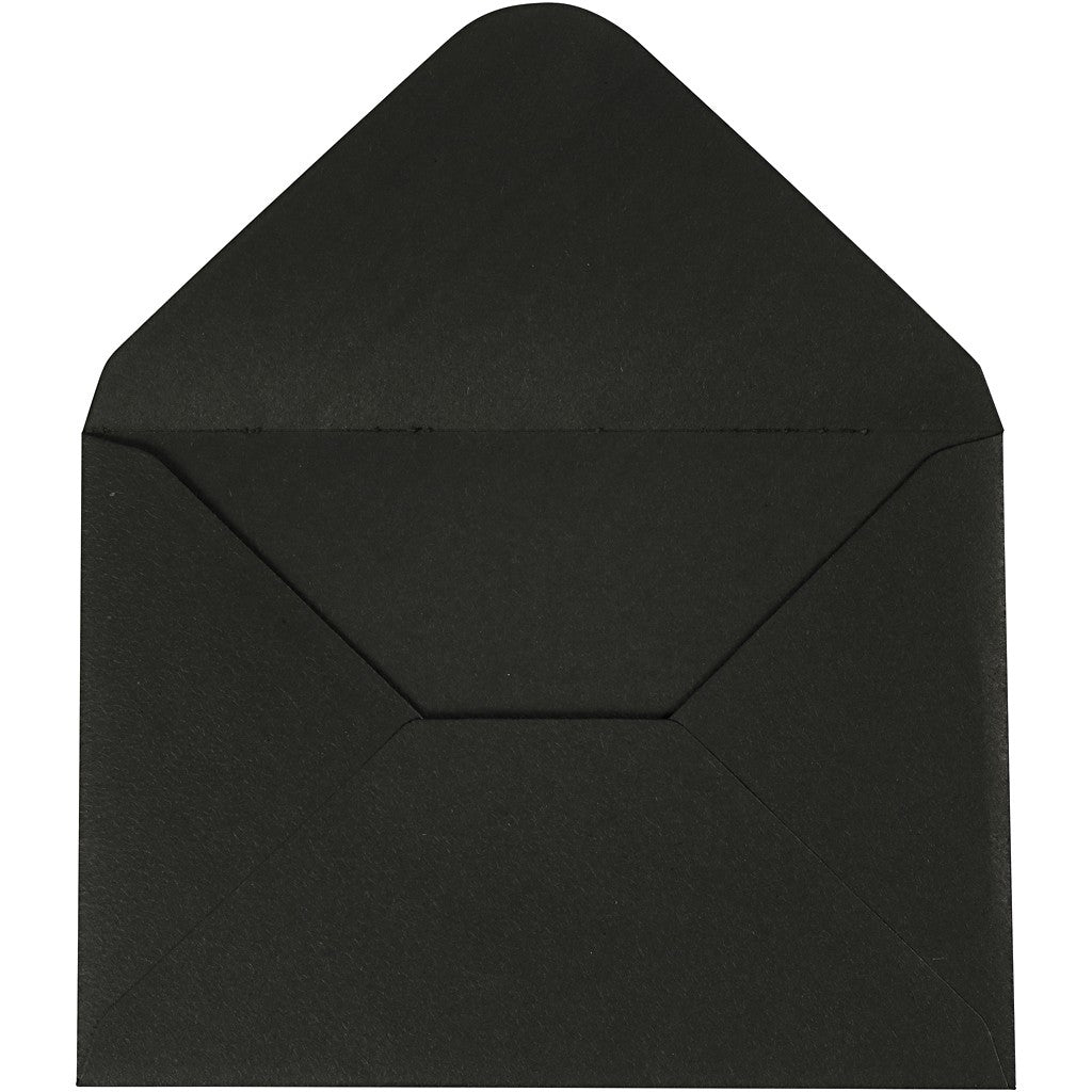 Creativ Company Couvert C6, ohne Fenster, schwarz, 110 g/m² – Creativ Company – 10 Stk.