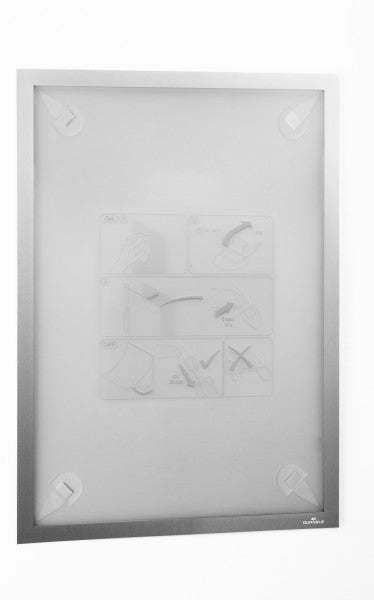 Durable Info-Rahmen Duraframe Wallpaper – 297 × 420 mm, silber, selbstklebend, für A3