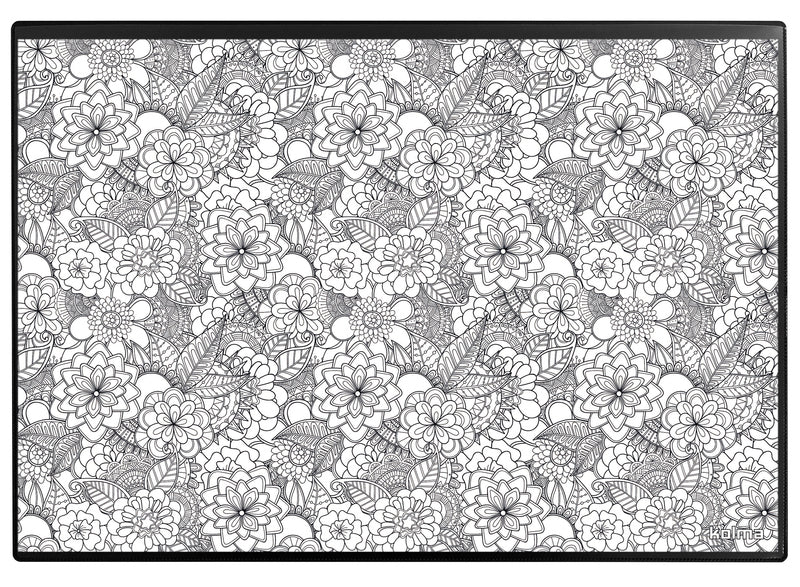 Kolma Schreibunterlage – Blumenmuster – 500 × 340 mm – Kunststoff, rutschfest