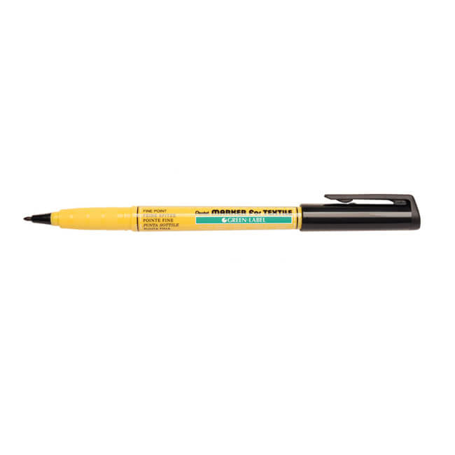 Pentel Wäsche-Marker für Textilien, Leder, Porzellan u. a. – Schwarz
