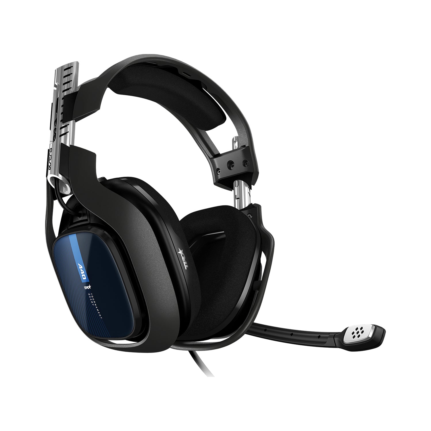 ASTRO Gaming A40 TR Gaming-Headset – Over-Ear, Stereo, Kabelgebunden, 3,5 mm Klinke, Schwarz/Blau/Silber