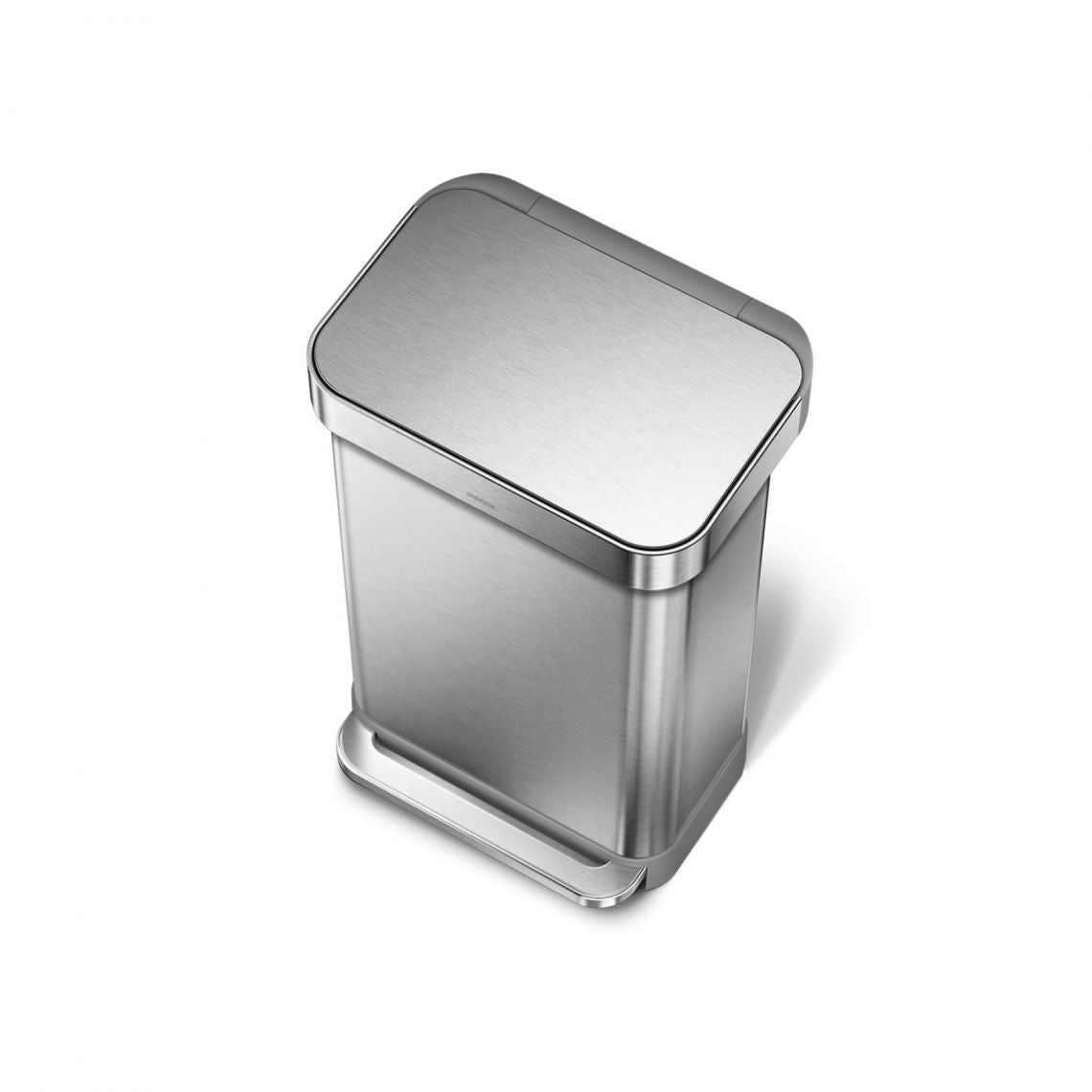 Simplehuman – Abfallcontainer – 45 l – Edelstahl – B × H × T 405 × 655 × 338 mm