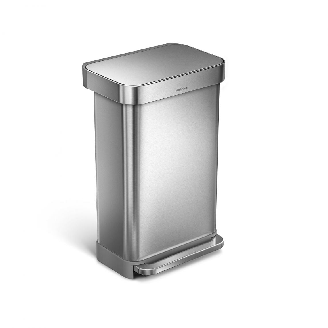 Simplehuman – Abfallcontainer – 45 l – Edelstahl – B × H × T 405 × 655 × 338 mm