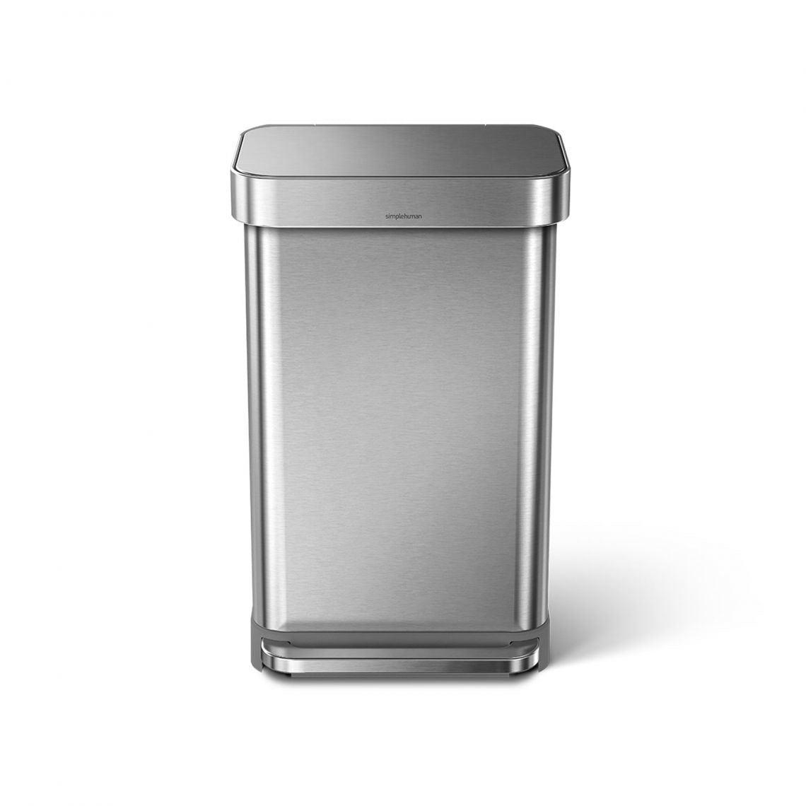 Simplehuman – Abfallcontainer – 45 l – Edelstahl – B × H × T 405 × 655 × 338 mm