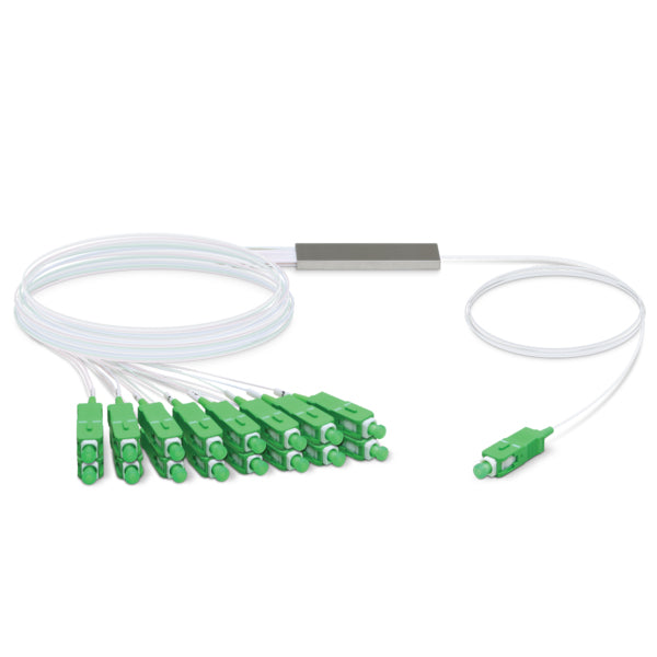 Ubiquiti UFiber Splitter 1:16, 16×SC/APC, Eingang SC/APC (männlich), 4,06 m – weiss