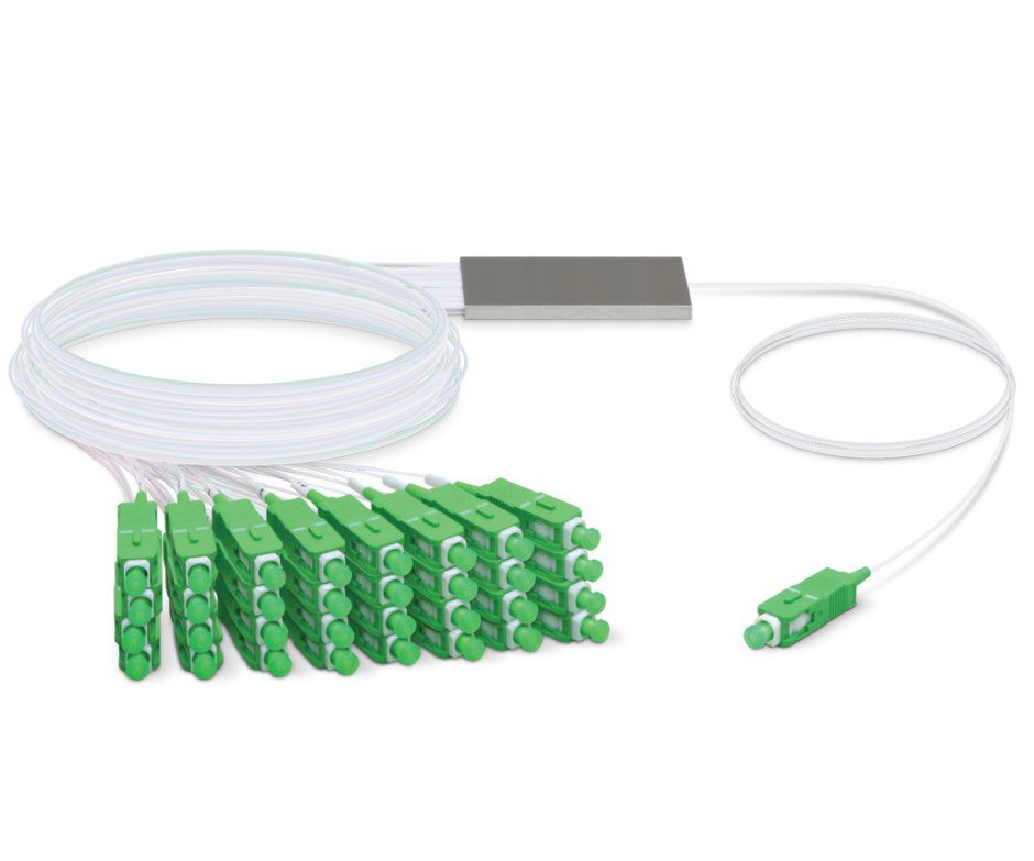 Ubiquiti UFiber Splitter 1:32 – LWL-Splitter – 1× SC/APC → 32× SC/APC, 4,08 m, Weiss, Einfuehrungsverlust 17 dB