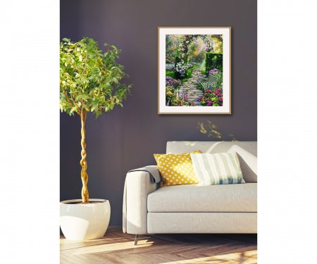 Schipper Mein schöner Garten – Malen-nach-Zahlen-Set – Blumen/Gärten – 40 × 50 cm – ab 8 Jahren