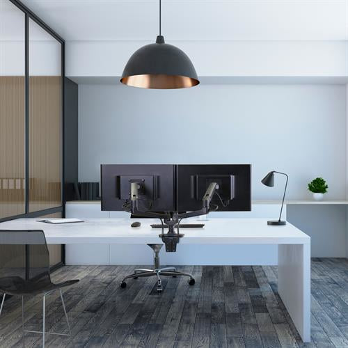 Ergotron LX – Monitorarm, Dual, bis 27", VESA 75 × 75/100 × 100 mm, Schwarz