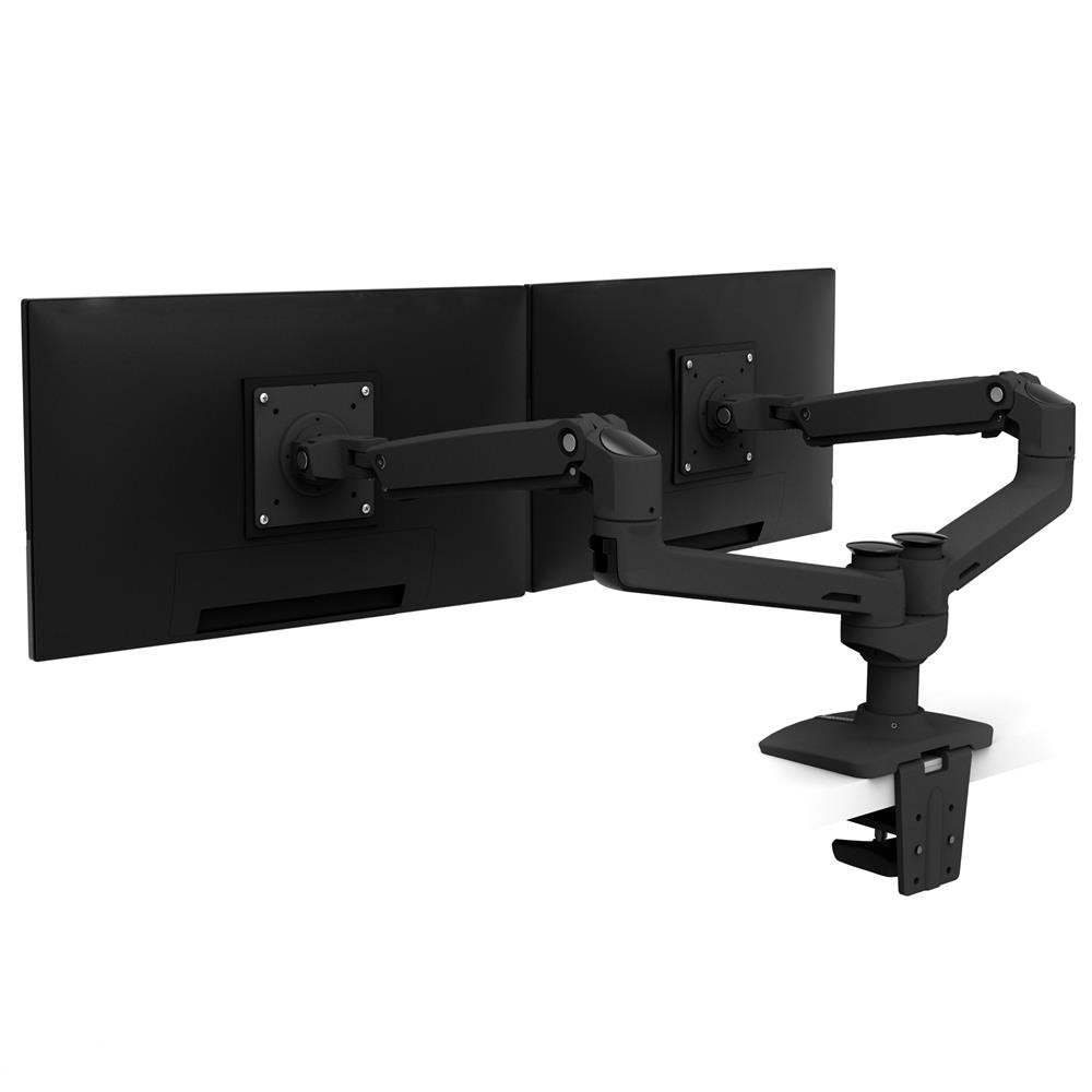 Ergotron LX – Monitorarm, Dual, bis 27", VESA 75 × 75/100 × 100 mm, Schwarz