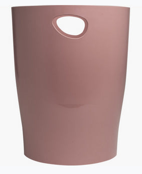 Exacompta Ecobin Papierkorb – 15 l – Kunststoff (PP), rund – rosa