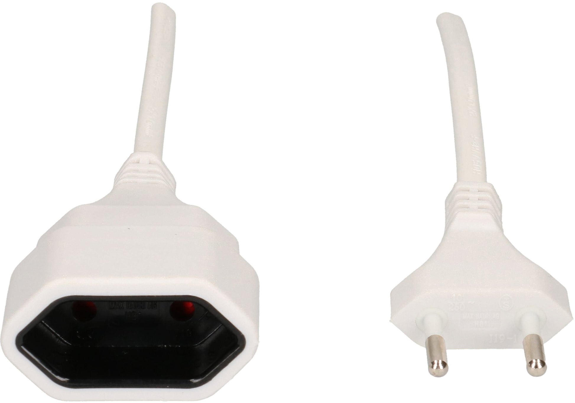 Max Hauri AG Max Hauri Verlängerungskabel – T11–T11, 3 m, 2×1 mm², weiss