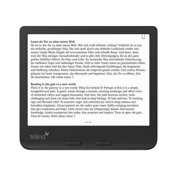 Tolino Vision Color – 7" E-Ink Kaleido, 32 GB, IPX8, Schwarz
