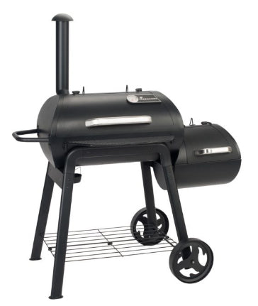 LANDMANN Holzkohlegrill Vinson 11422 – Kochfläche 70,5 × 39,5 cm, Gusseisenrost, Wagen – schwarz