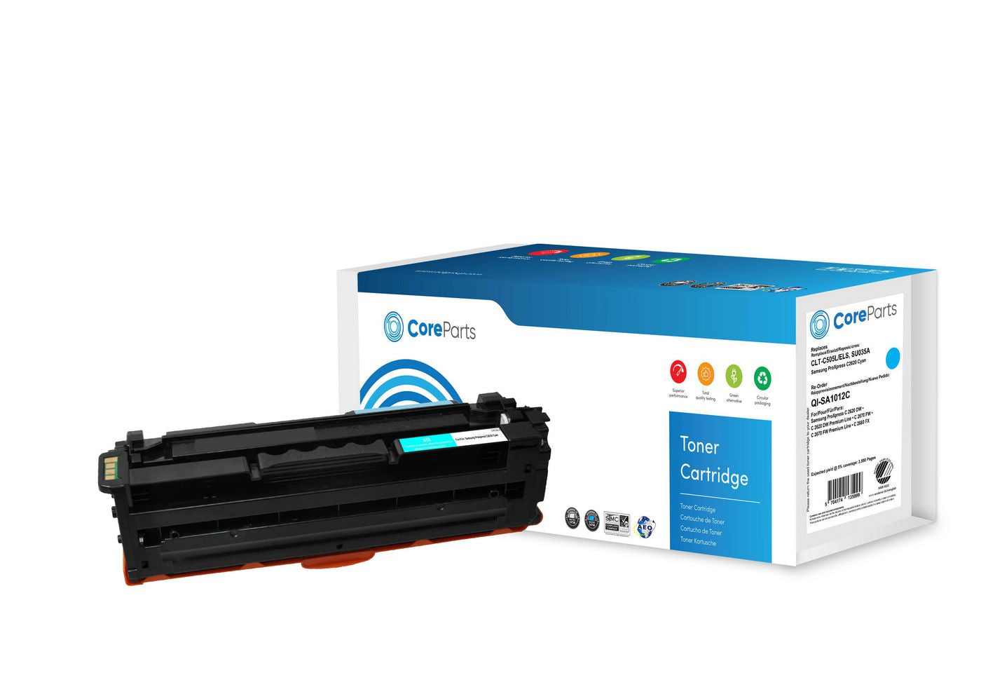 CoreParts Samsung C505L (CLT-C505L) Cyan Toner – Original – 3'500 Seiten – für Samsung ProXpress C2620