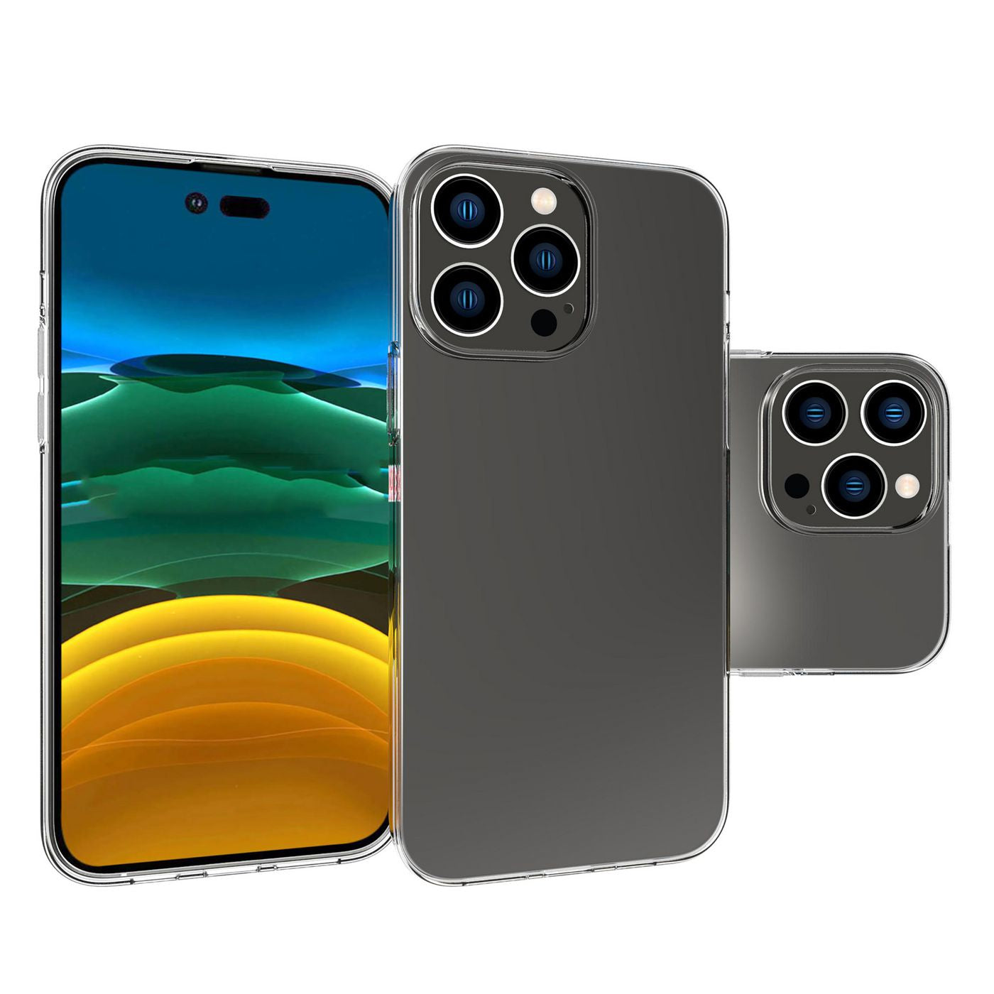 eSTUFF LONDON Backcover – für Apple iPhone 14 Pro Max, TPU, Transparent, kabelloses Laden