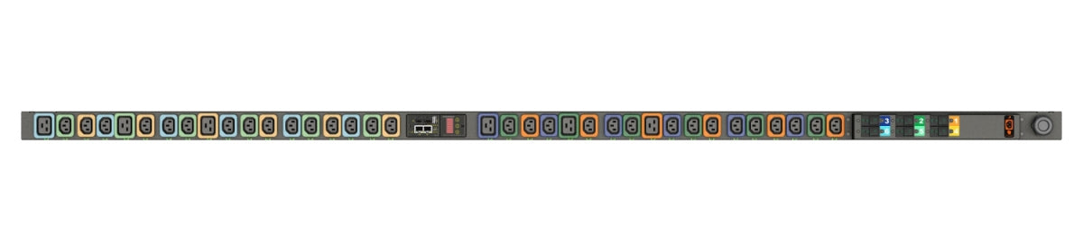 Vertiv Geist geschaltete Rack-PDU, 36 AC-Ausgänge (C13/C19), Dreiphasig 32 A, IEC 60309, 3 m, Schwarz