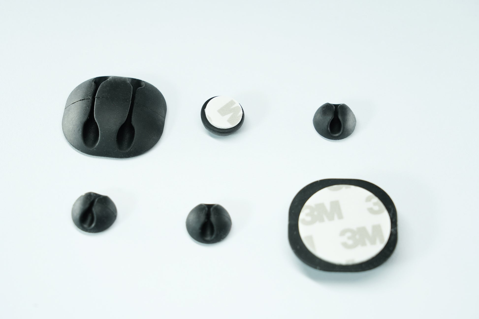 M. Schönenberger Kabelhalter, Universal, 2×Ø 35 mm + 4×Ø 15 mm, 6er-Pack – Schwarz