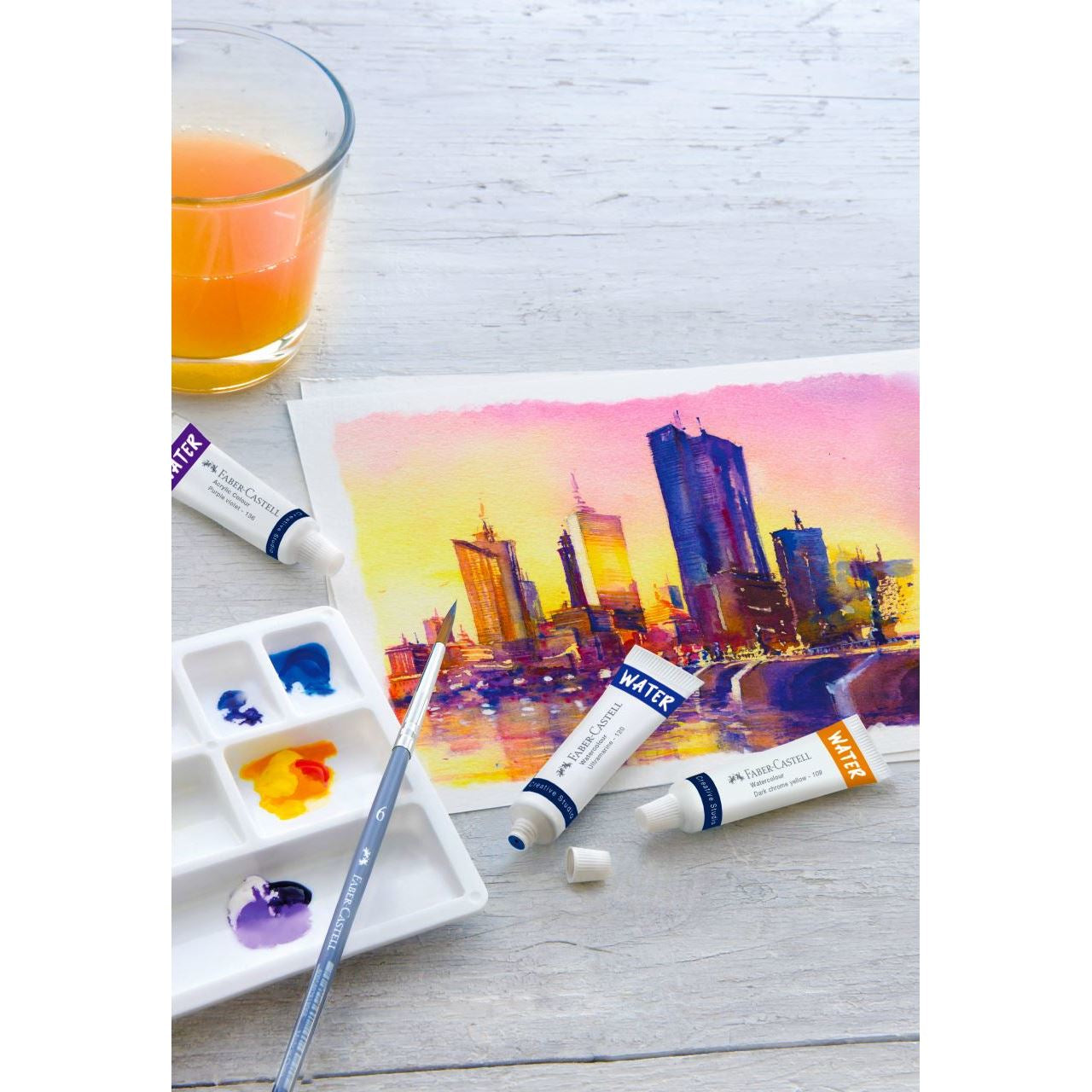 Faber-Castell Aquarellfarbe – Mehrfarbig – 12 Farben, 12×9 ml (108 ml)