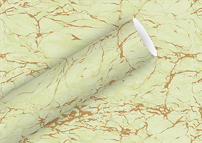 Braun + Company Geschenkpapier – Marmor Zartgrün – 80 g/m2, Gestrichenes Papier – 700 × 2000 mm