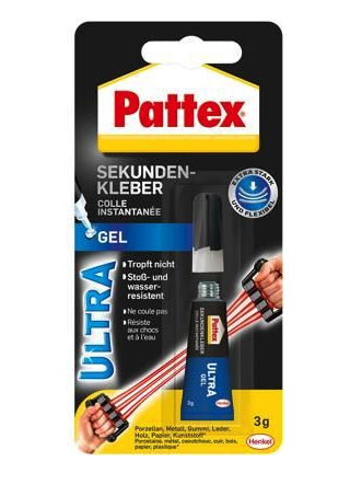 Pattex Sekundenkleber – permanent, transparent, lösemittelfrei, schnelltrocknend, 3 g, für fast alle Materialien