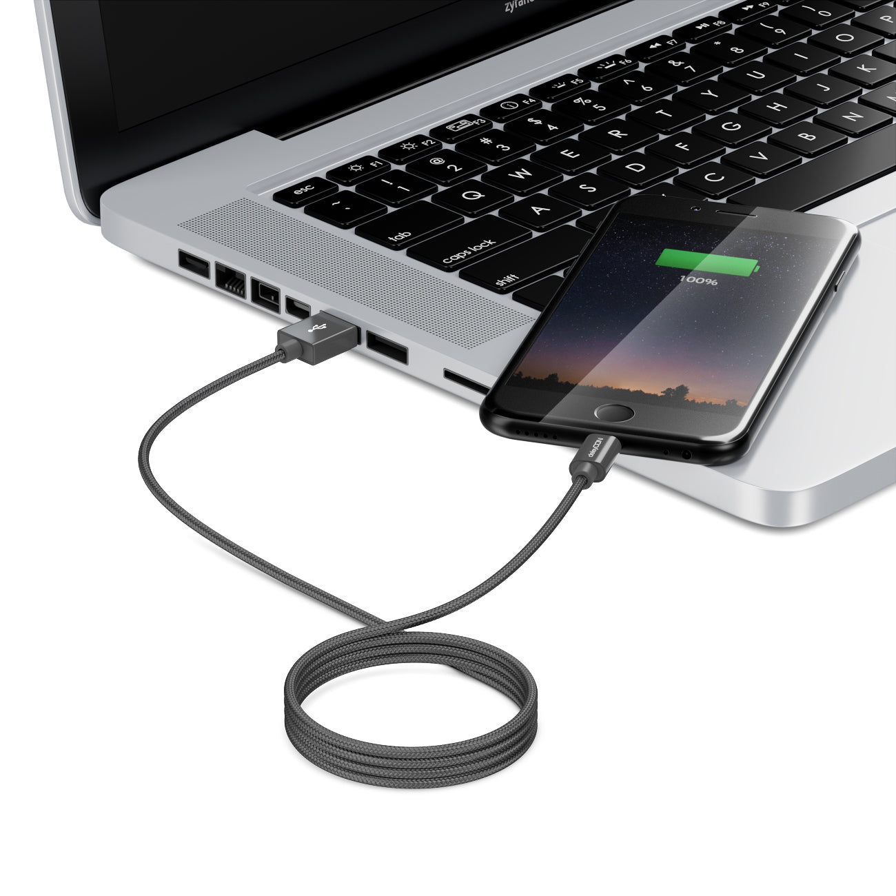 DeleyCON Daten- & Ladekabel – USB-A auf Lightning 0,5 m, MFi zertifiziert, geflochten – für iPhone/iPad
