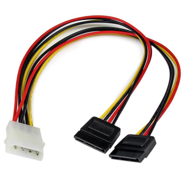 StarTech.com SATA Y Stromkabel – Molex (LP4) – 2× SATA 15-Pin, 0,304 m