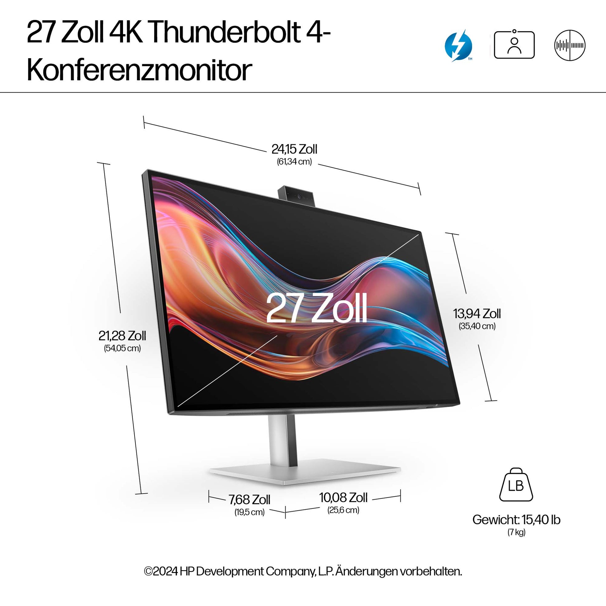 HP Serie 7 Pro 727pm – Monitor, 27", 3840 × 2160 (UHD 4K)