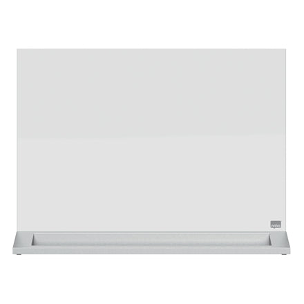 Nobo Whiteboard – 60 × 45 cm, Glas, magnetisch, beidseitig, inkl. Marker, 2 Magnete, Stiftablage