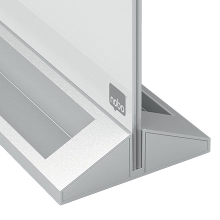 Nobo Whiteboard – 60 × 45 cm, Glas, magnetisch, beidseitig, inkl. Marker, 2 Magnete, Stiftablage