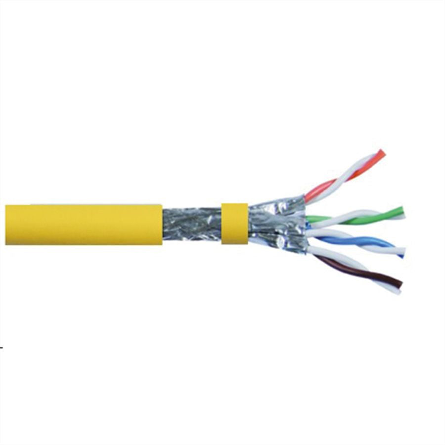 ROLINE Cat8 Installationskabel – S/FTP (PiMF), 100 m, AWG 22, LSOH, gelb