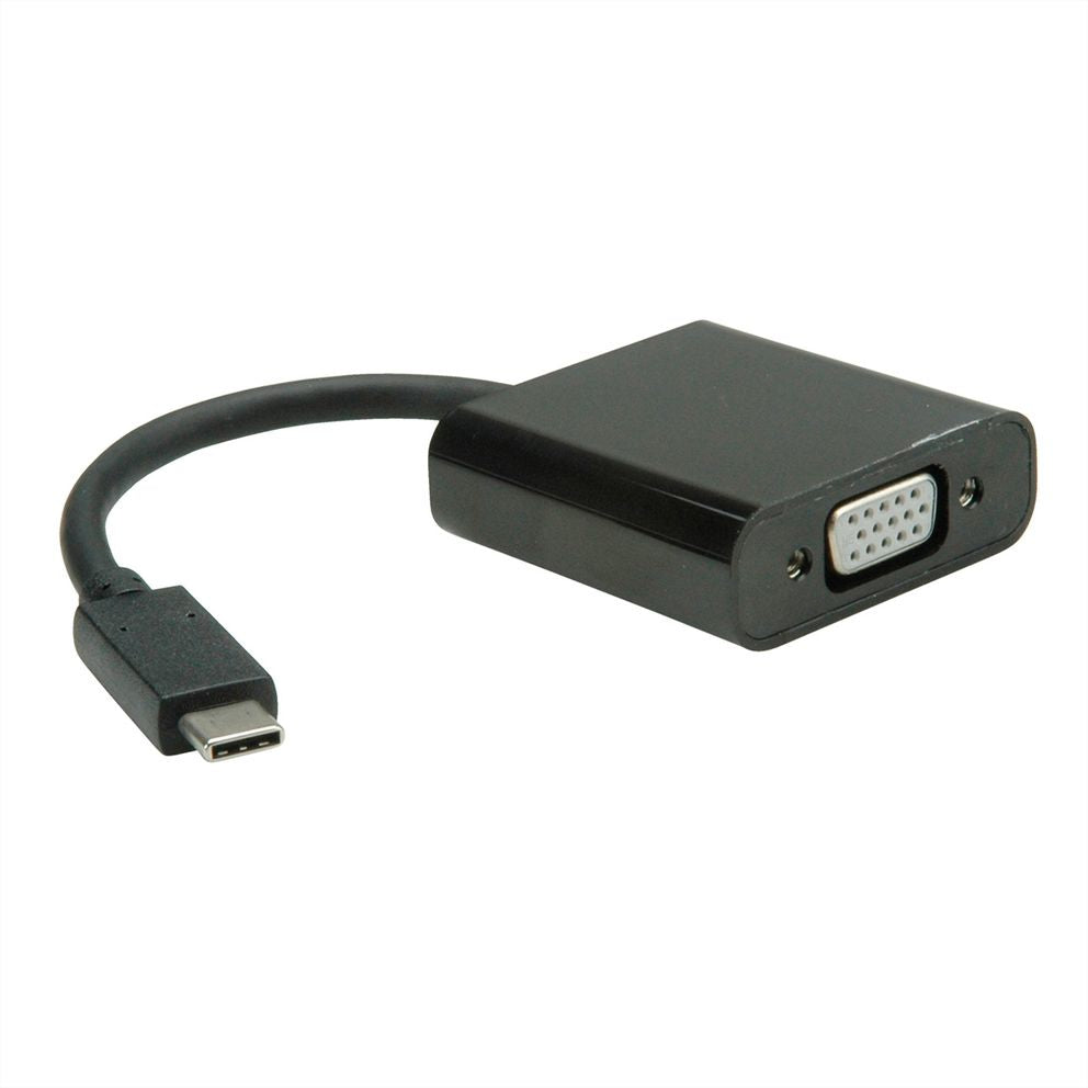 VALUE USB-C zu VGA Adapter – 1920 × 1200 @ 60 Hz, 10 cm, 3,5 mm Audio, für USB-C (DP Alt Mode)
