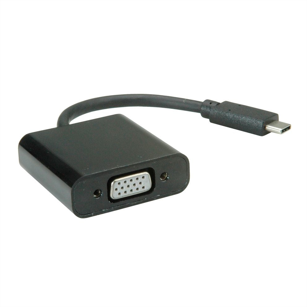 VALUE USB-C zu VGA Adapter – 1920 × 1200 @ 60 Hz, 10 cm, 3,5 mm Audio, für USB-C (DP Alt Mode)