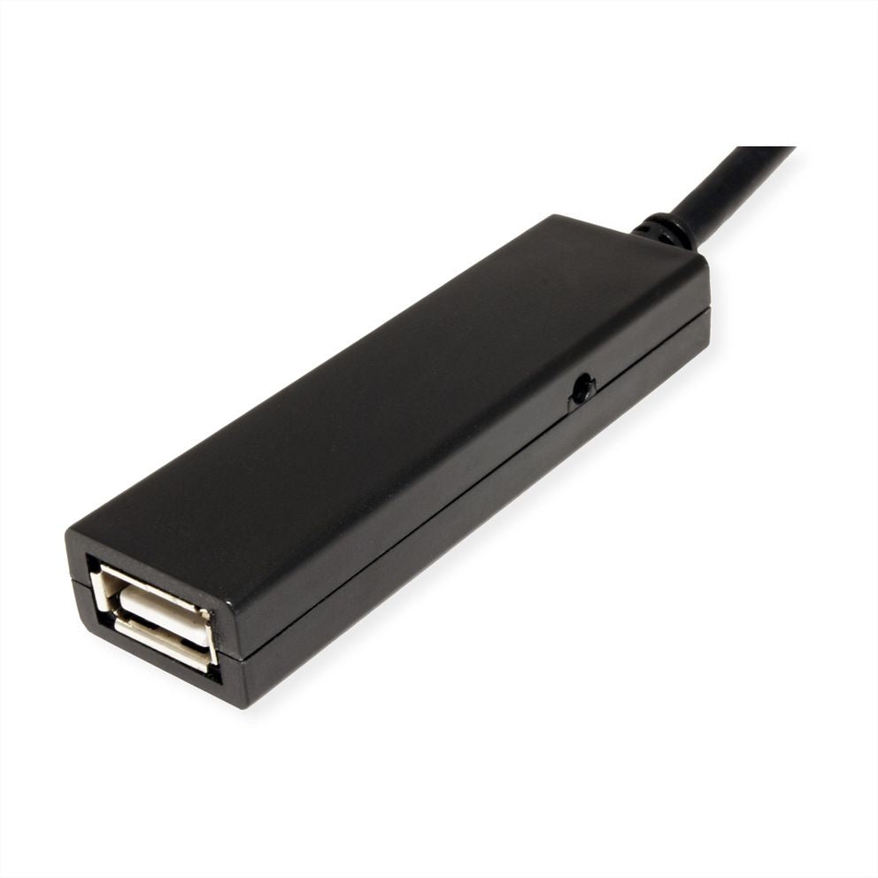 VALUE USB-C Verlängerungskabel (Stecker auf Buchse) – USB 2.0 (480 Mbps) – 20 m – aktiv – Schwarz