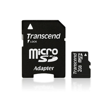 Transcend microSD 2 GB – 20/13 MB/s, inkl. SD-Adapter