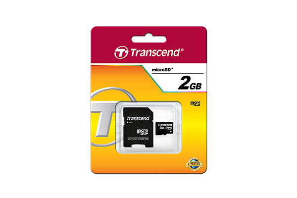 Transcend microSD 2 GB – 20/13 MB/s, inkl. SD-Adapter