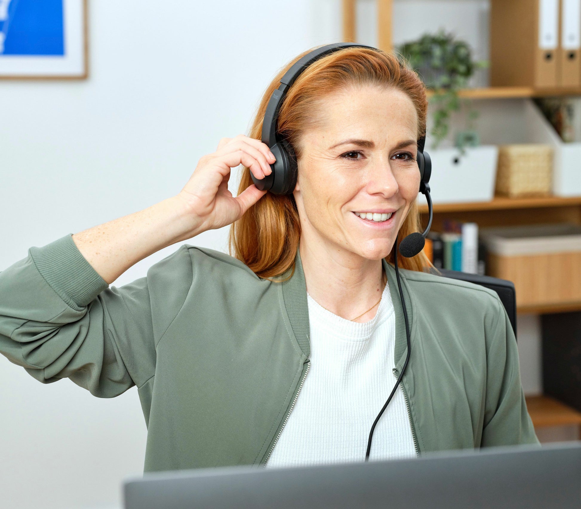 Trust HS-260 USB-ENC Office-Headset – On-Ear, Stereo, Kabel (USB-A), Schwarz