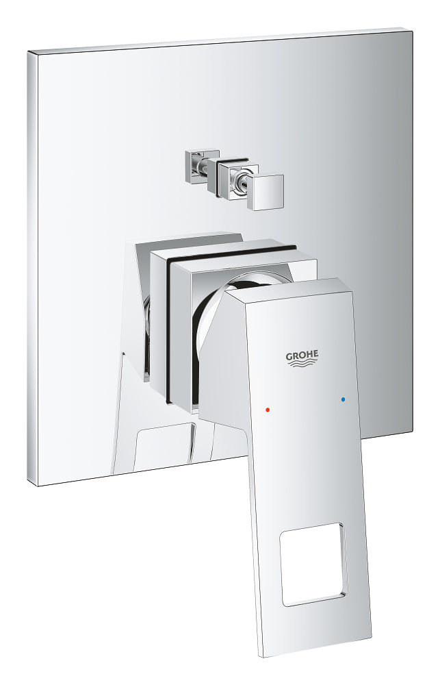 GROHE Eurocube Einhebelmischer – Anschlussmass 46 mm, Höhe 180 mm, Messing, Chrom, 27 l/min, für Waschbecken