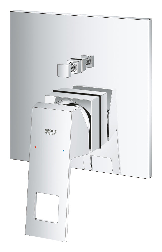 GROHE Eurocube Einhebelmischer – Anschlussmass 46 mm, Höhe 180 mm, Messing, Chrom, 27 l/min, für Waschbecken