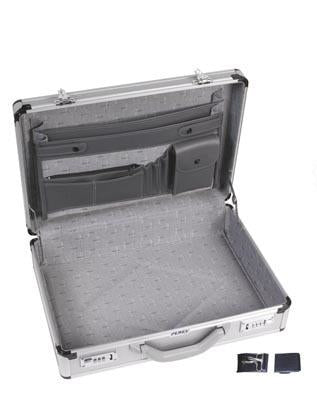 Perel Werkzeugkoffer 30 l – mit Zahlenschloss, mit Tragegriff, Silber, Aluminium, B 335 × H 110 × T 460 mm