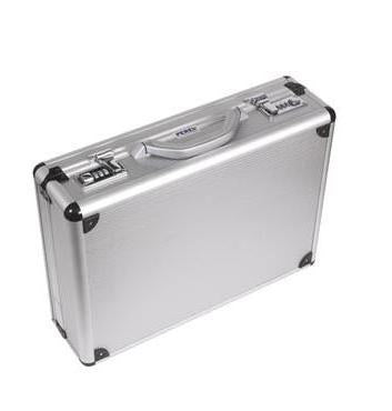Perel Werkzeugkoffer 30 l – mit Zahlenschloss, mit Tragegriff, Silber, Aluminium, B 335 × H 110 × T 460 mm