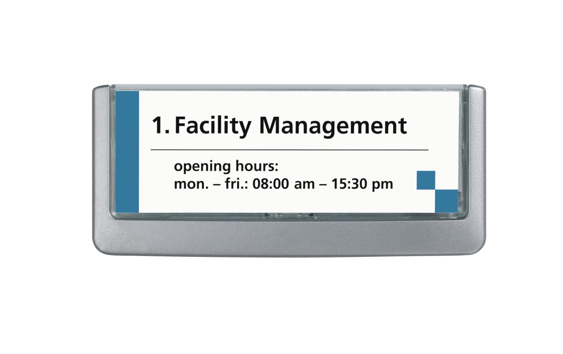Durable Schilderhalter Click Sign 486037 – graphit – Kunststoff – 149×52,5 mm – 1 Stk.