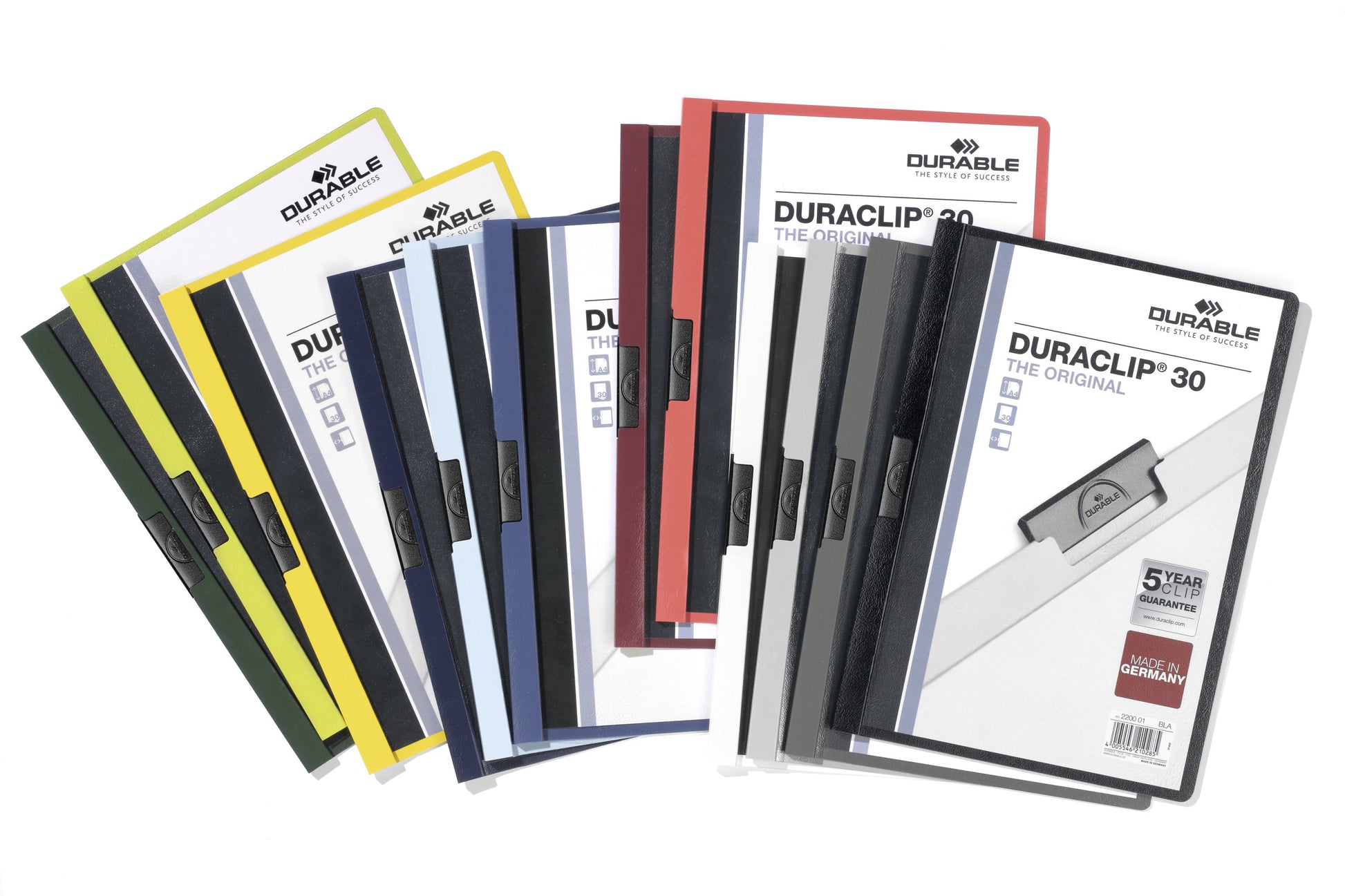 Durable Duraclip Unterschriftenmappe 30 – A4, anthrazit, Kunststoff