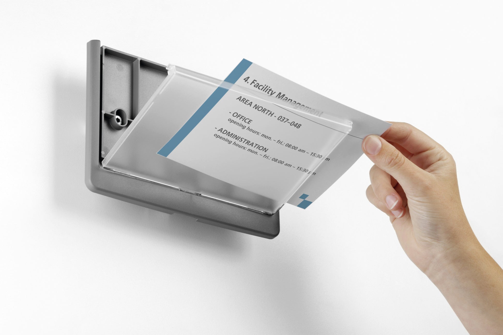 Durable Schilderhalter Click Sign 486037 – graphit – Kunststoff – 149×52,5 mm – 1 Stk.